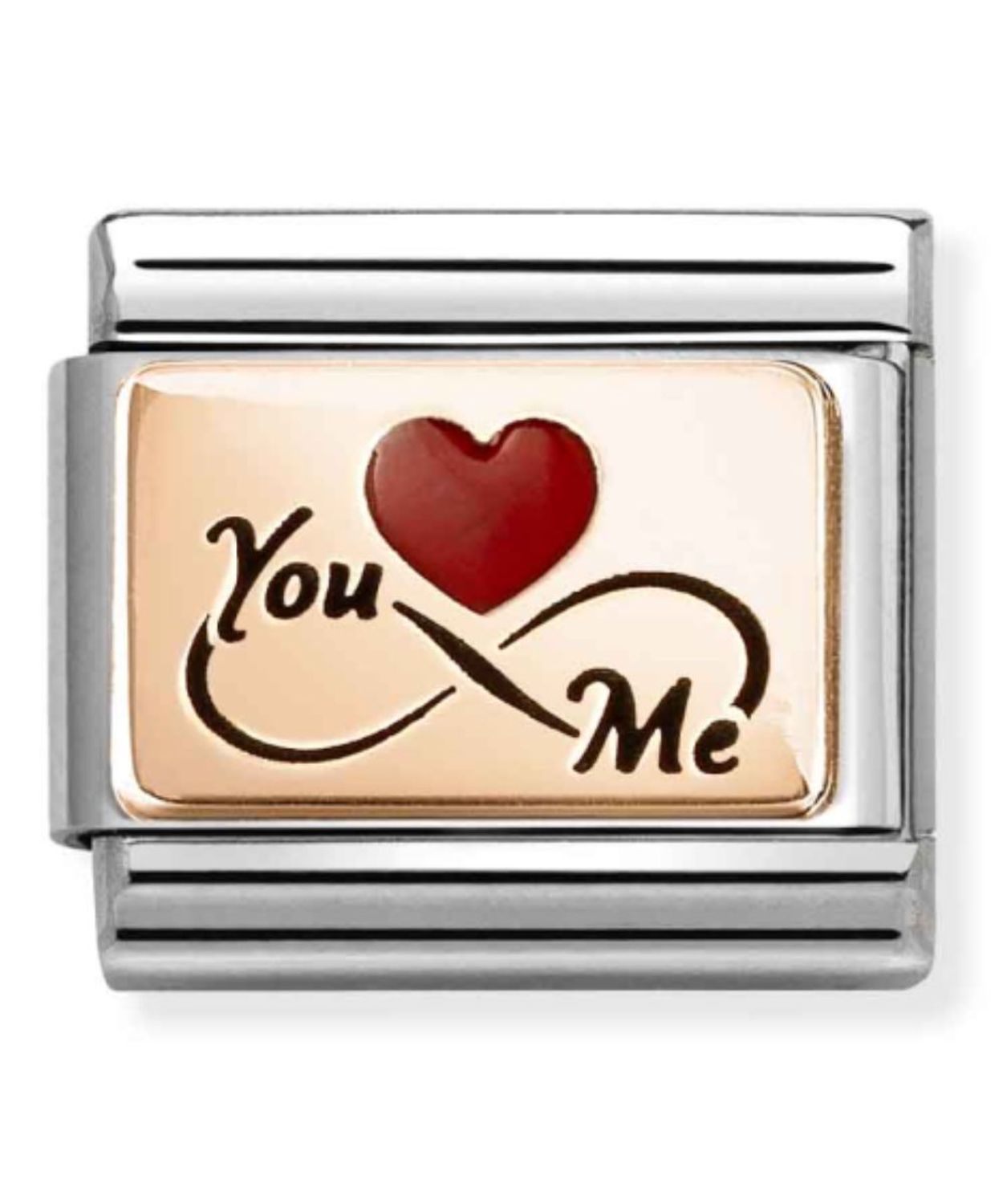 Nomination Composable Rose Gold 9K nieskończoność z czerwonym sercem 43020408.jpg